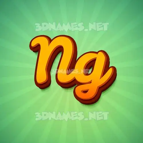 ng in Green Rays style - 3D name wallpaper ng in Green Rays style - 3D name wallpaper