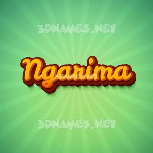 ngarima in Green Rays style - 3D name wallpaper