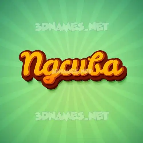 ngcuba in Green Rays style - 3D name wallpaper
