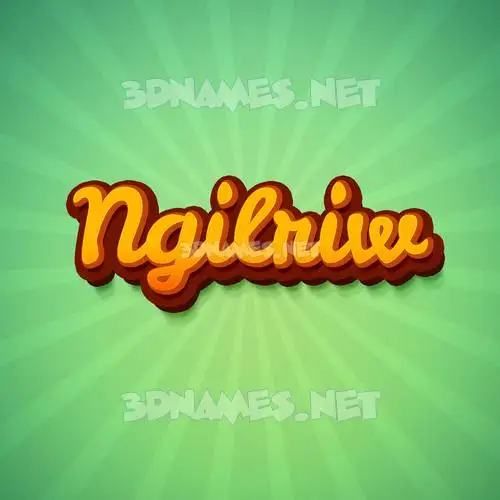 ngilriw in Green Rays style - 3D name wallpaper ngilriw in Green Rays style - 3D name wallpaper