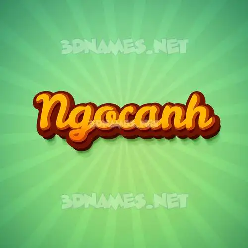 ngocanh in Green Rays style - 3D name wallpaper