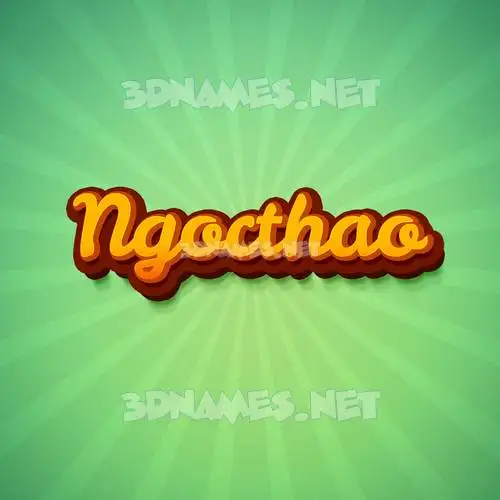 ngocthao in Green Rays style - 3D name wallpaper