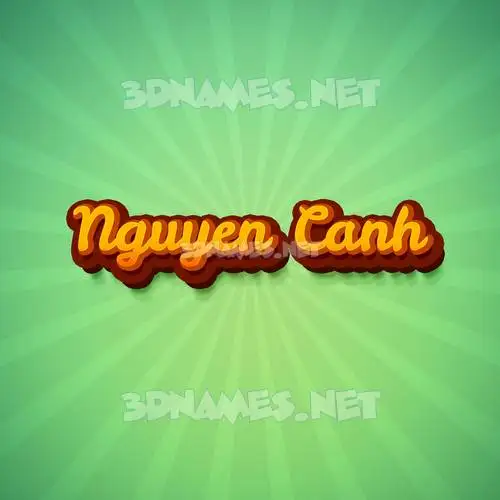 nguyen canh in Green Rays style - 3D name wallpaper