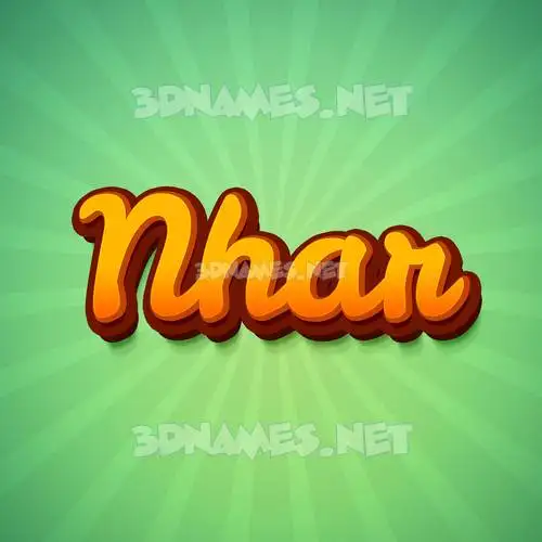 nhar in Green Rays style - 3D name wallpaper nhar in Green Rays style - 3D name wallpaper