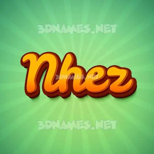 nhez in Green Rays style - 3D name wallpaper nhez in Green Rays style - 3D name wallpaper