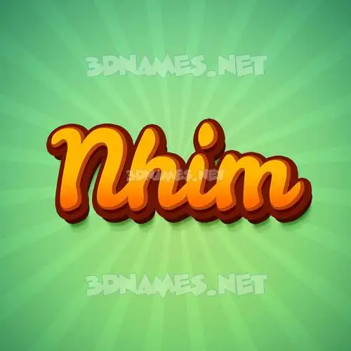 nhim in Green Rays style - 3D name wallpaper nhim in Green Rays style - 3D name wallpaper