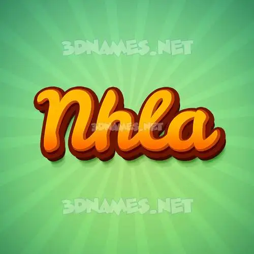 nhla in Green Rays style - 3D name wallpaper nhla in Green Rays style - 3D name wallpaper