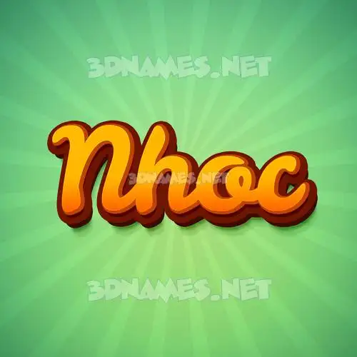 nhoc in Green Rays style - 3D name wallpaper nhoc in Green Rays style - 3D name wallpaper