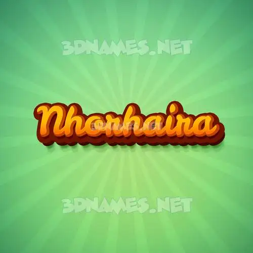 nhorhaira in Green Rays style - 3D name wallpaper
