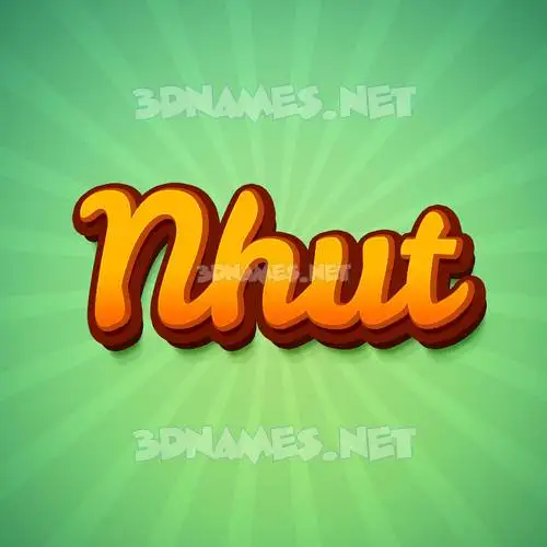 nhut in Green Rays style - 3D name wallpaper nhut in Green Rays style - 3D name wallpaper