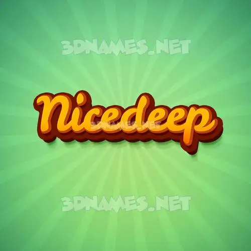 nicedeep in Green Rays style - 3D name wallpaper
