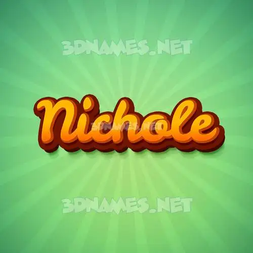 nichole in Green Rays style - 3D name wallpaper nichole in Green Rays style - 3D name wallpaper