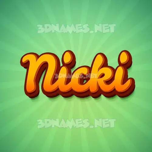 nicki in Green Rays style - 3D name wallpaper nicki in Green Rays style - 3D name wallpaper
