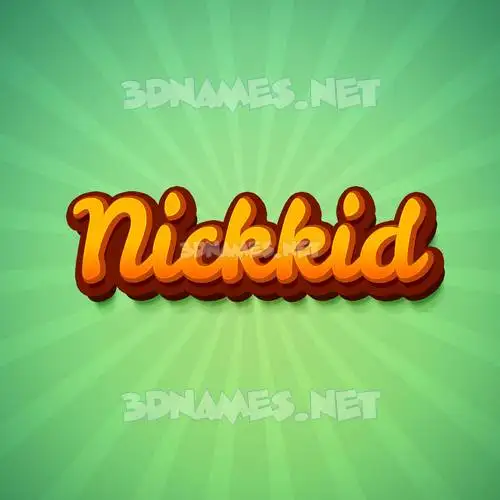 nickkid in Green Rays style - 3D name wallpaper nickkid in Green Rays style - 3D name wallpaper