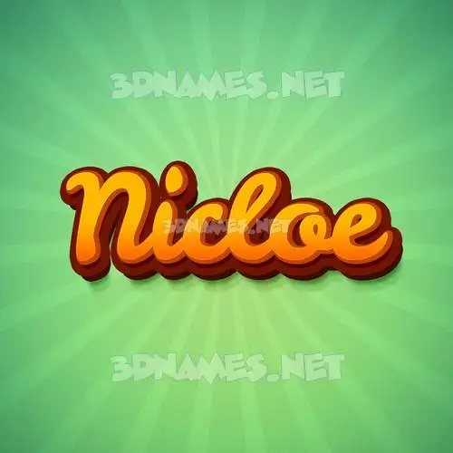 nicloe in Green Rays style - 3D name wallpaper nicloe in Green Rays style - 3D name wallpaper
