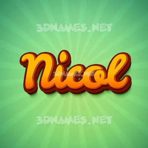 nicol in Green Rays style - 3D name wallpaper nicol in Green Rays style - 3D name wallpaper