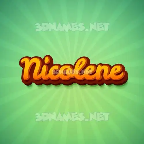 nicolene in Green Rays style - 3D name wallpaper nicolene in Green Rays style - 3D name wallpaper
