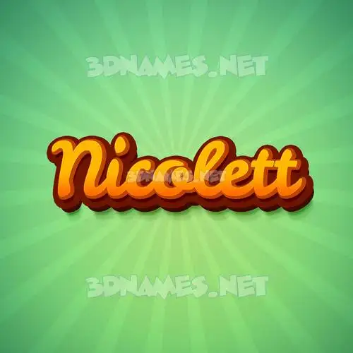 nicolett in Green Rays style - 3D name wallpaper nicolett in Green Rays style - 3D name wallpaper