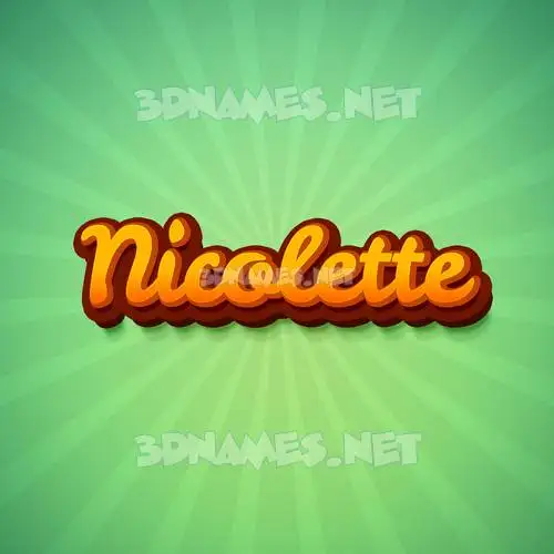 nicolette in Green Rays style - 3D name wallpaper nicolette in Green Rays style - 3D name wallpaper