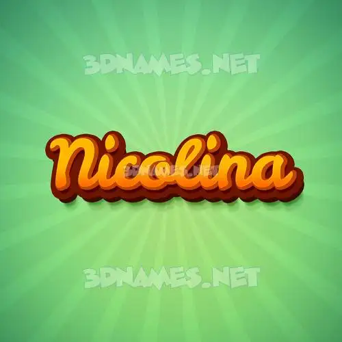 nicolina in Green Rays style - 3D name wallpaper