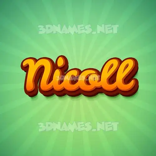 nicoll in Green Rays style - 3D name wallpaper nicoll in Green Rays style - 3D name wallpaper