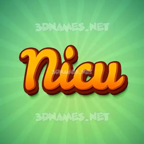nicu in Green Rays style - 3D name wallpaper nicu in Green Rays style - 3D name wallpaper