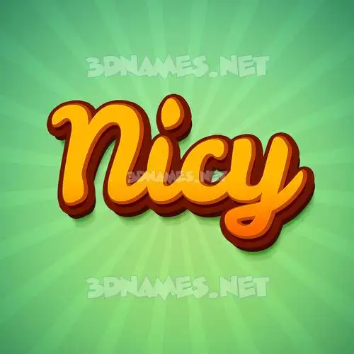 nicy in Green Rays style - 3D name wallpaper nicy in Green Rays style - 3D name wallpaper