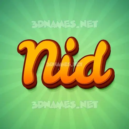 nid in Green Rays style - 3D name wallpaper nid in Green Rays style - 3D name wallpaper