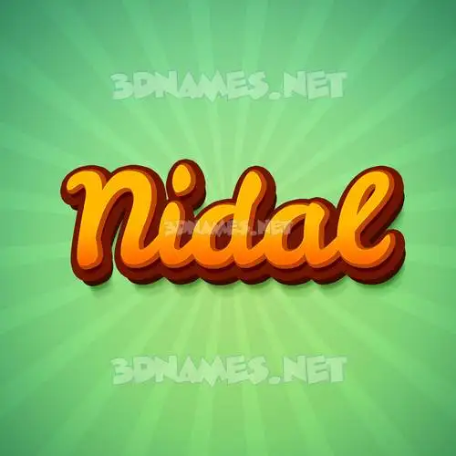 nidal in Green Rays style - 3D name wallpaper nidal in Green Rays style - 3D name wallpaper