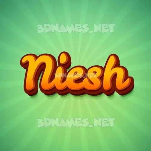 niesh in Green Rays style - 3D name wallpaper niesh in Green Rays style - 3D name wallpaper