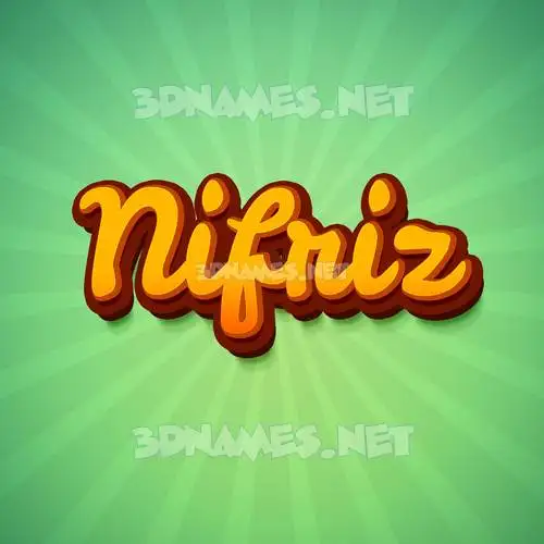 nifriz in Green Rays style - 3D name wallpaper nifriz in Green Rays style - 3D name wallpaper