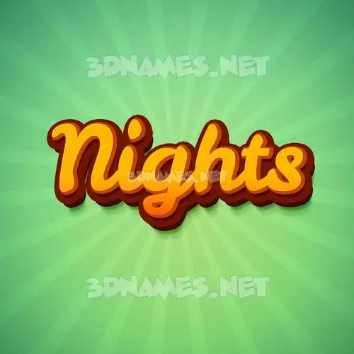 nights in Green Rays style - 3D name wallpaper nights in Green Rays style - 3D name wallpaper