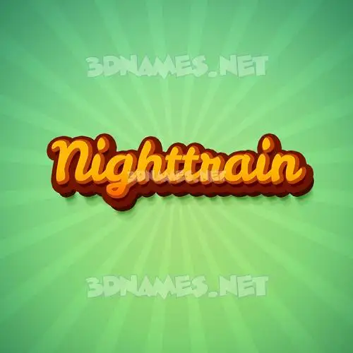 nighttrain in Green Rays style - 3D name wallpaper nighttrain in Green Rays style - 3D name wallpaper