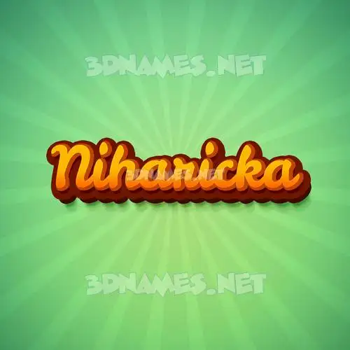 niharicka in Green Rays style - 3D name wallpaper