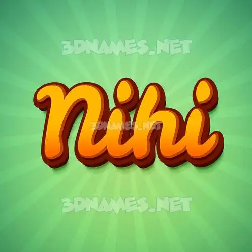 nihi in Green Rays style - 3D name wallpaper nihi in Green Rays style - 3D name wallpaper