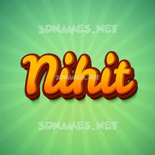 nihit in Green Rays style - 3D name wallpaper nihit in Green Rays style - 3D name wallpaper