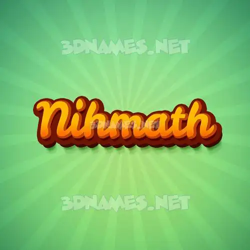 nihmath in Green Rays style - 3D name wallpaper
