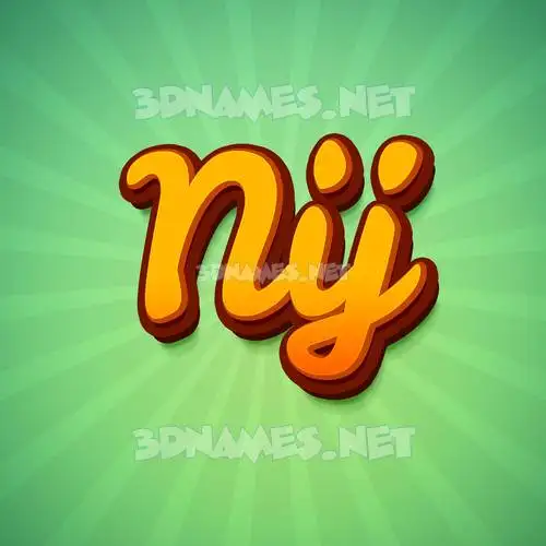 nij in Green Rays style - 3D name wallpaper nij in Green Rays style - 3D name wallpaper