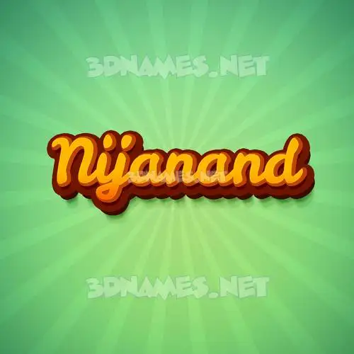 nijanand in Green Rays style - 3D name wallpaper