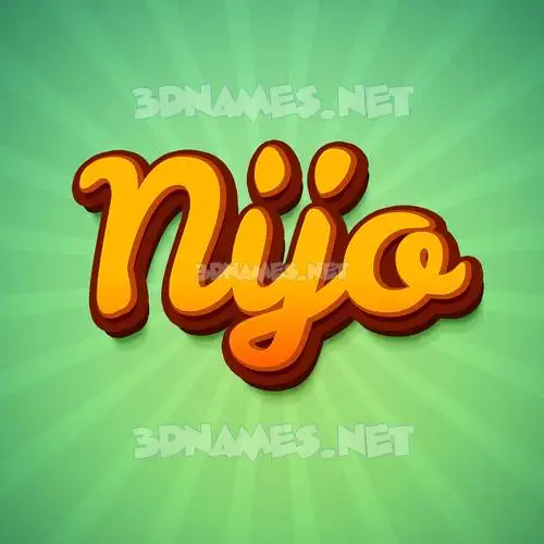 nijo in Green Rays style - 3D name wallpaper nijo in Green Rays style - 3D name wallpaper