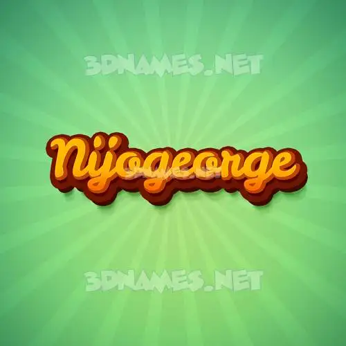nijogeorge in Green Rays style - 3D name wallpaper nijogeorge in Green Rays style - 3D name wallpaper