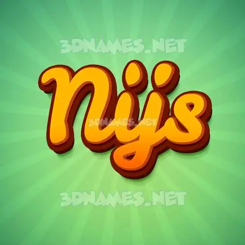 nijs in Green Rays style - 3D name wallpaper nijs in Green Rays style - 3D name wallpaper