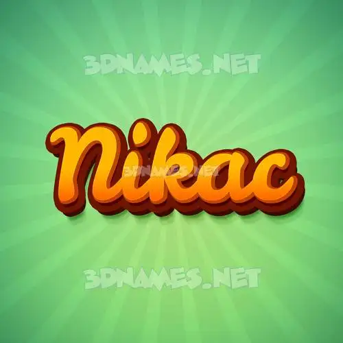 nikac in Green Rays style - 3D name wallpaper nikac in Green Rays style - 3D name wallpaper