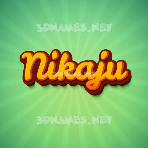 nikaju in Green Rays style - 3D name wallpaper nikaju in Green Rays style - 3D name wallpaper