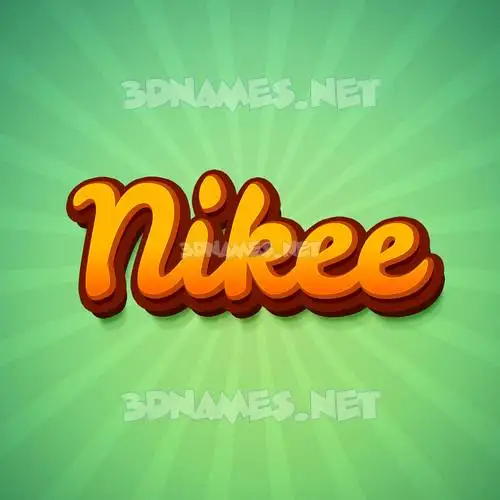 nikee in Green Rays style - 3D name wallpaper nikee in Green Rays style - 3D name wallpaper