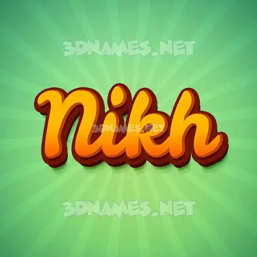nikh in Green Rays style - 3D name wallpaper nikh in Green Rays style - 3D name wallpaper