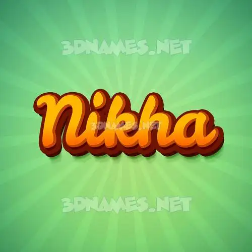 nikha in Green Rays style - 3D name wallpaper nikha in Green Rays style - 3D name wallpaper