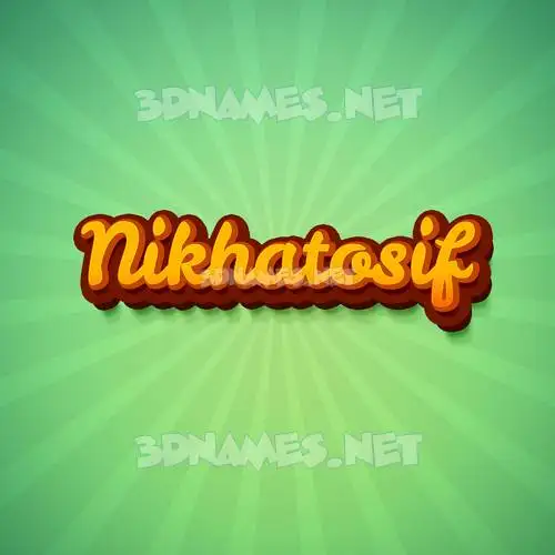 nikhatosif in Green Rays style - 3D name wallpaper nikhatosif in Green Rays style - 3D name wallpaper