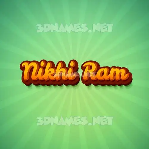 nikhi ram in Green Rays style - 3D name wallpaper