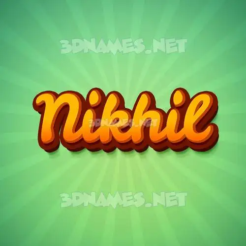 nikhil in Green Rays style - 3D name wallpaper
